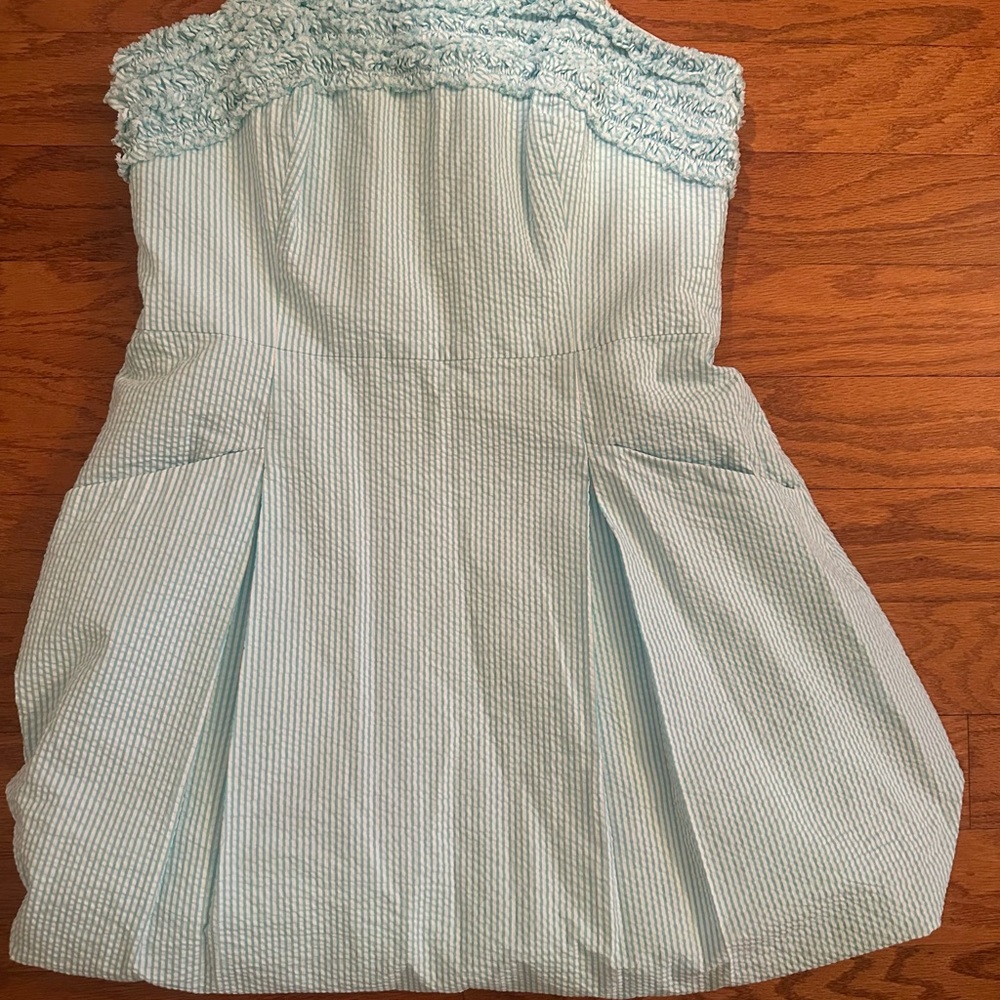 Lilly Pulitzer Seersucker Strapless Dress